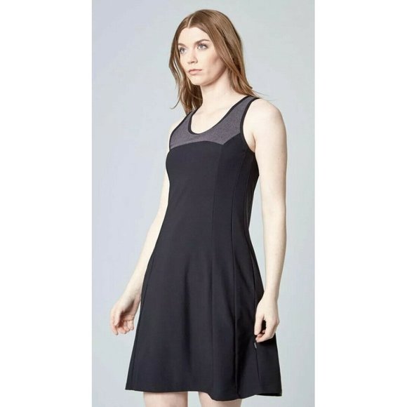 Mondetta Dresses & Skirts - MONDETTA Women Tank Dress Performance + Luxury Black/Charcoal Fit Flare